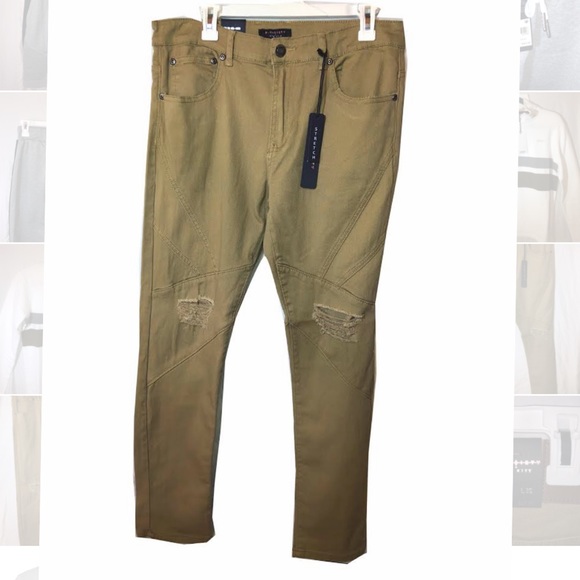 Other - 34x32 M.Society Tan Ripped Pants NEVER WORN